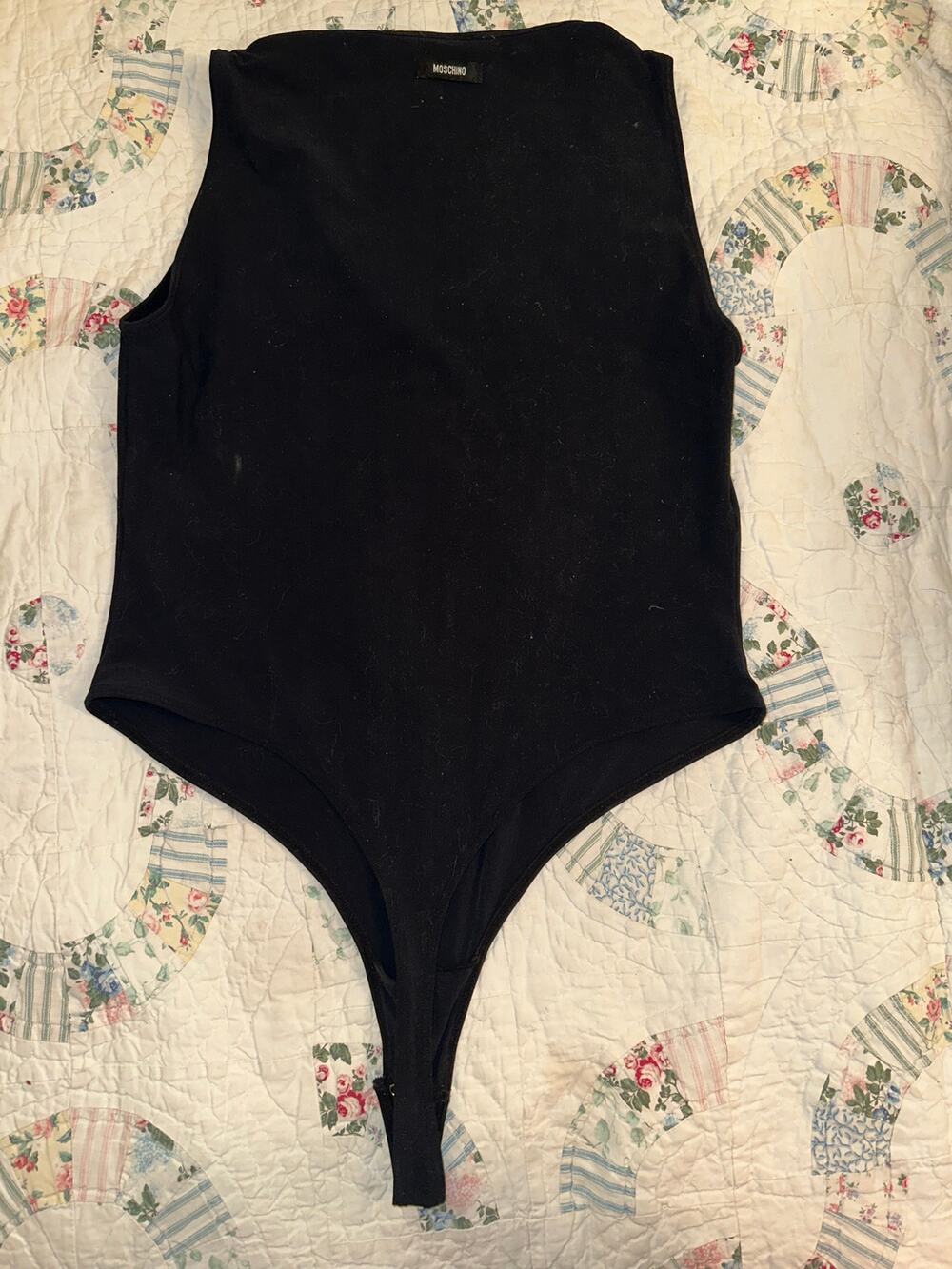 MOSCHINO SNAP BOTTOM THONG BODYSUIT